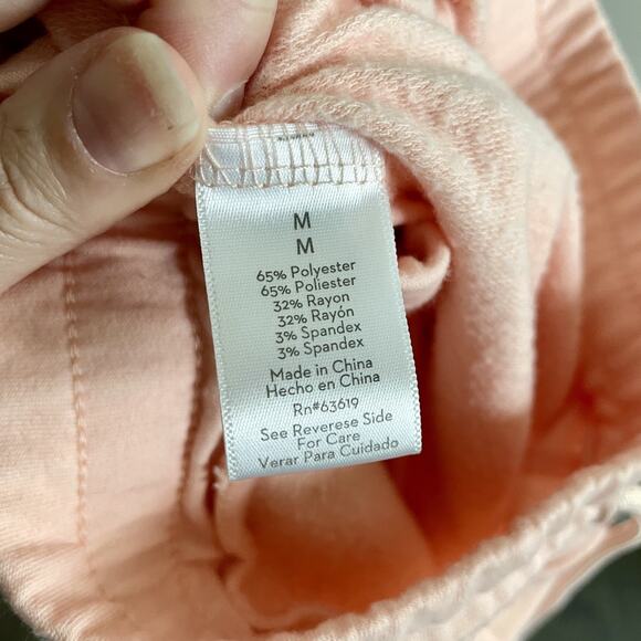 Nine West Active Size Medium Sweatpants - Joggers Pink Pockets Mesh Athleisure - Picture 8 of 9